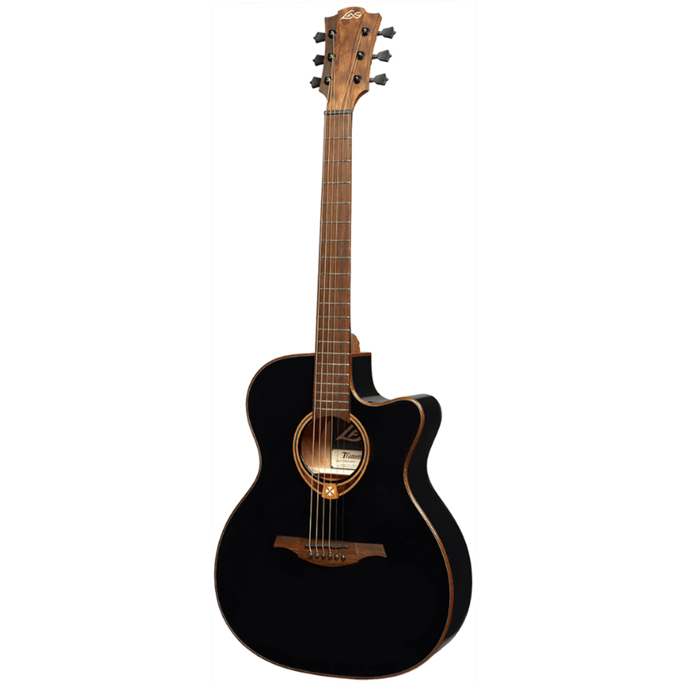 LAG T118ACE-BLK Tramontane Auditorium Cut Black Elektro Akustik Gitar
